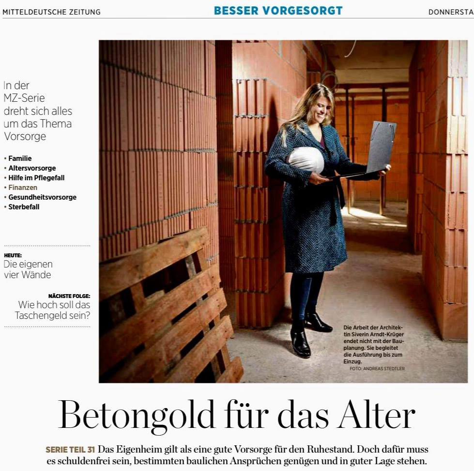 Mitteldeutsche Zeitung Betongeld für das Alter (Foto: Andreas Stedtler)